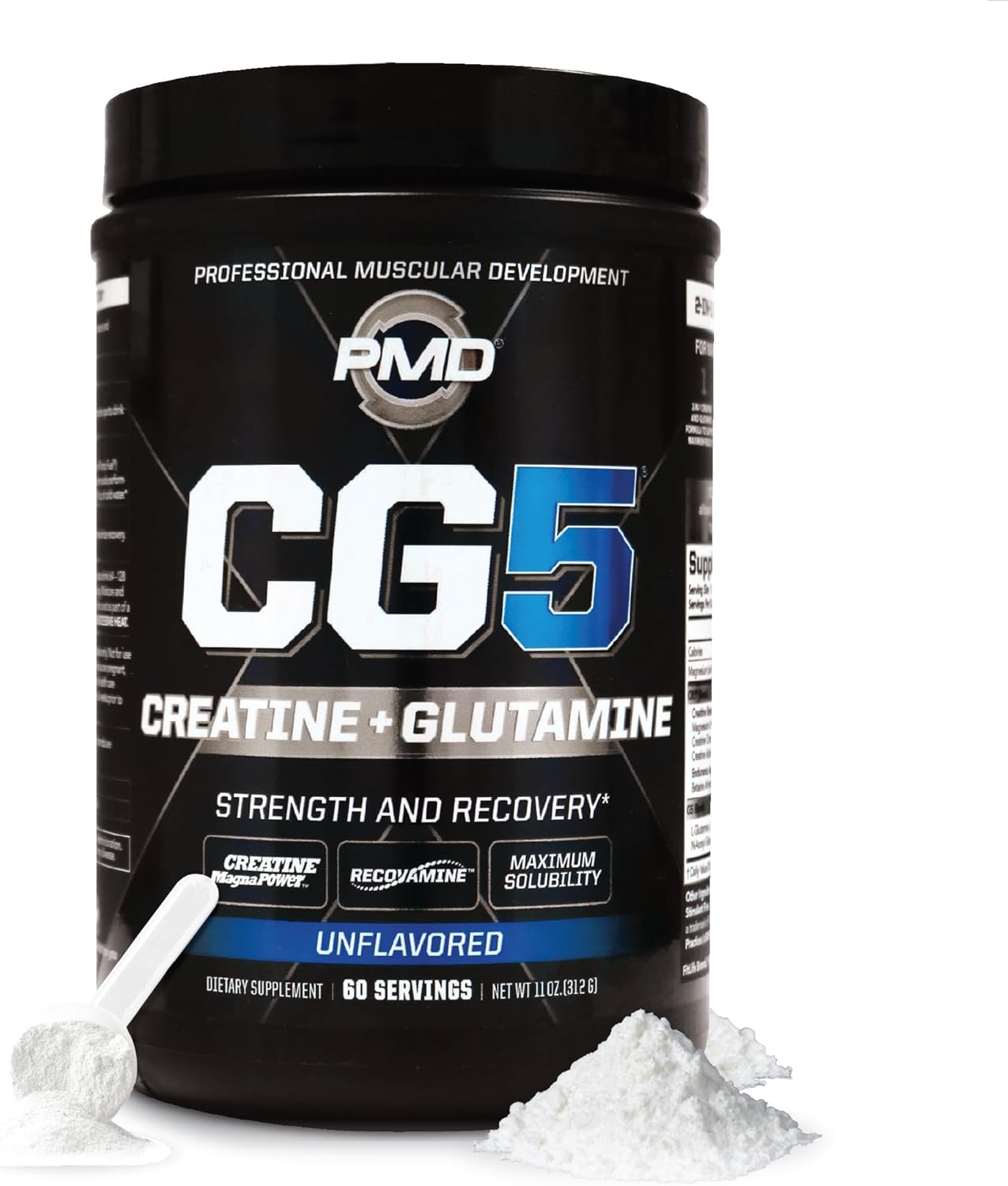 PMD Sports CG5 Premium Creatine & L Glutamine for Recovery
