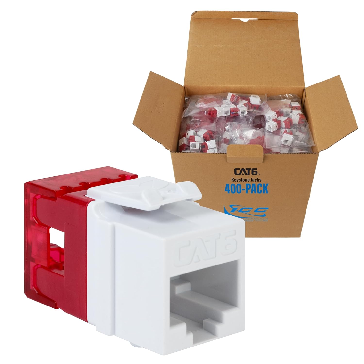 ICC CAT6 Keystone Jack for High-Power Devices and Connectivity