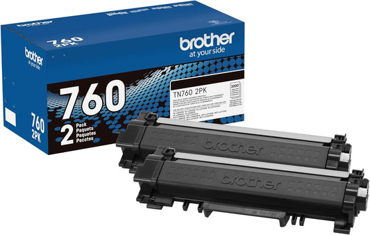 Brother Genuine High-Yield Black Toner Twin Pack - Crisp Results!