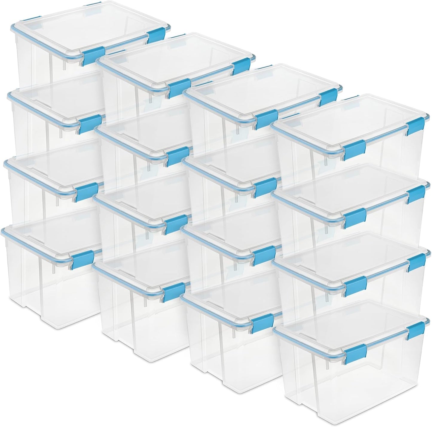 Sterilite 16-Pack Gasket Box - Weather-Resistant Storage Bins