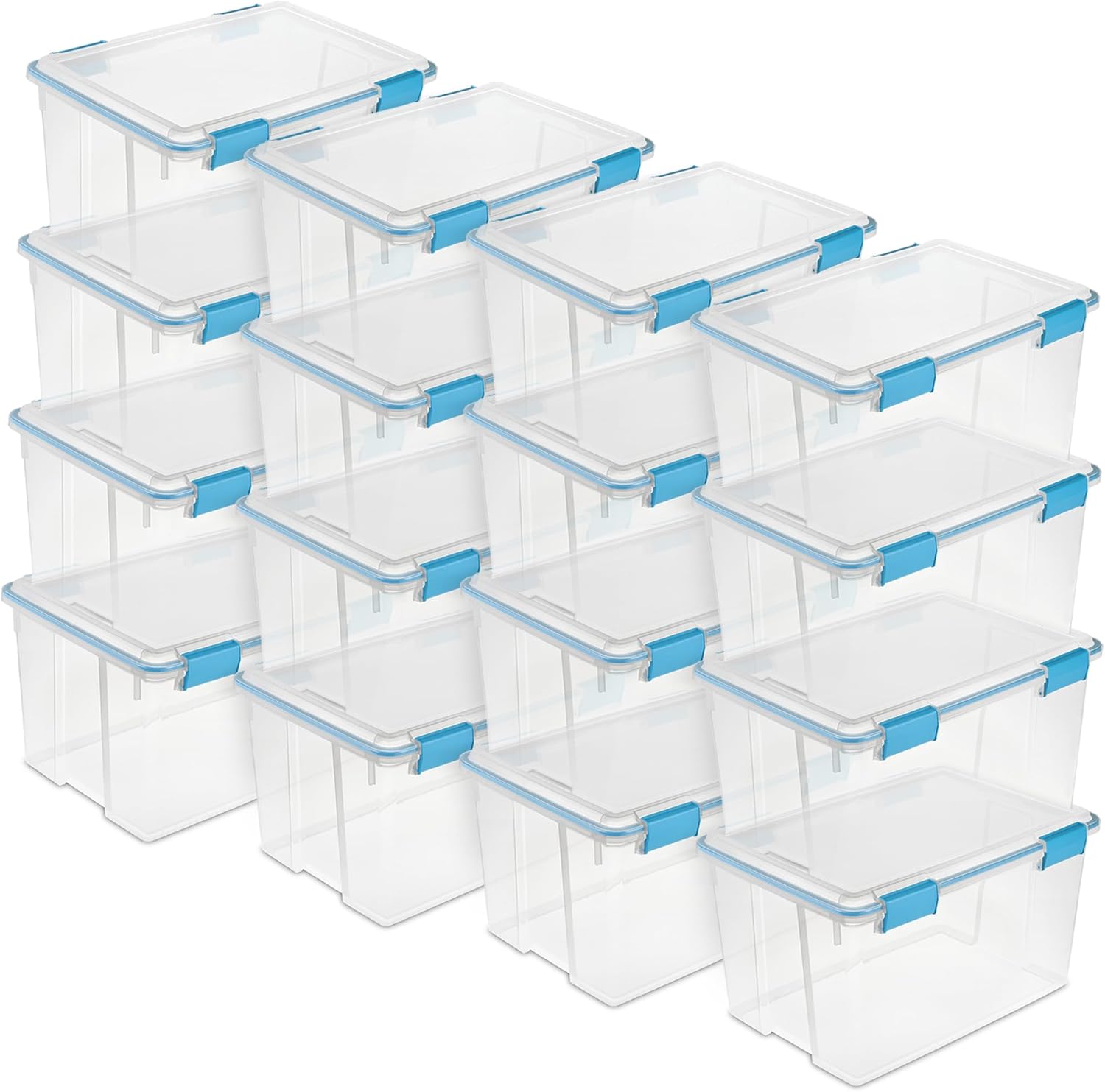 Sterilite 16-Pack Gasket Box - Weather-Resistant Storage Bins