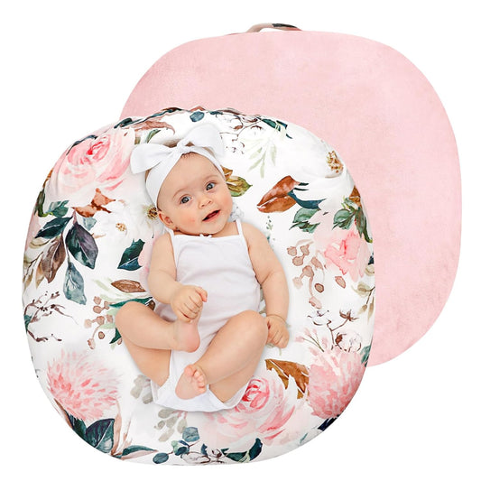 DILIMI Pink Floral Baby Lounger Cover