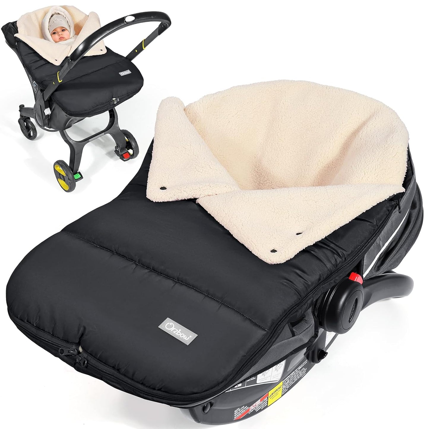 Orzbow Winter Car Seat Cover for Babies - Warm and Waterproof