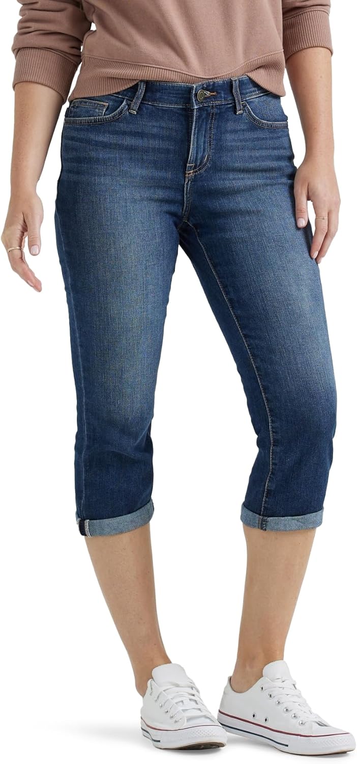 Lee Womens Flex Motion Regular Fit Capri Jean for Comfort