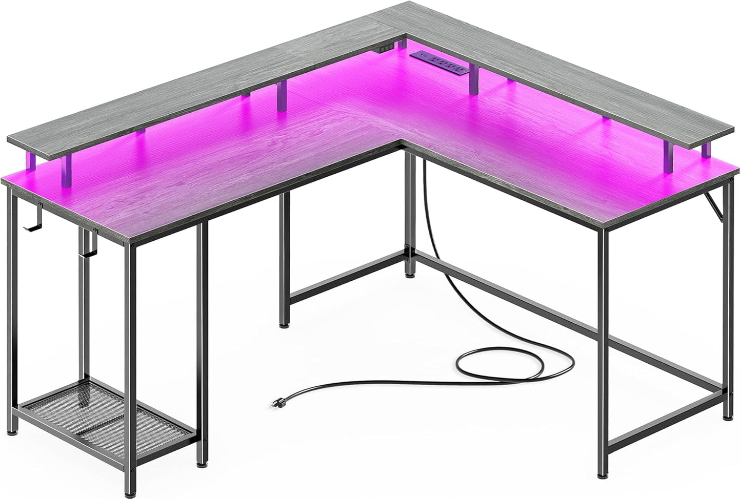 Superjare LED Gaming Desk - Maximize Productivity!