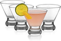 Set of 4 Libbey Stemless Martini Glasses - Elegant & Dishwasher Safe!