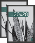 20x28 Poster Frame Black Woodgrain 2-Pack - Classic Studio Gallery