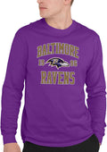 Men & Women Long Sleeve Baltimore Ravens Fan Tee - Soft Cotton