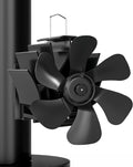 HIDALIFE Wood Stove Fan Magnetically Flue Pipe Mounted - Heat Powered