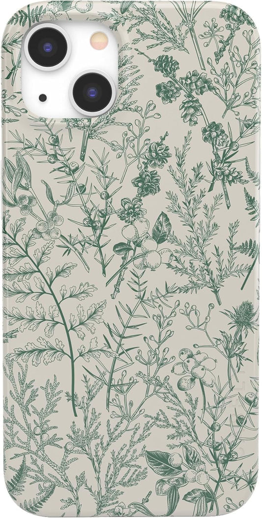 Casely iPhone 13 Case - Sage Garden Green Floral Design