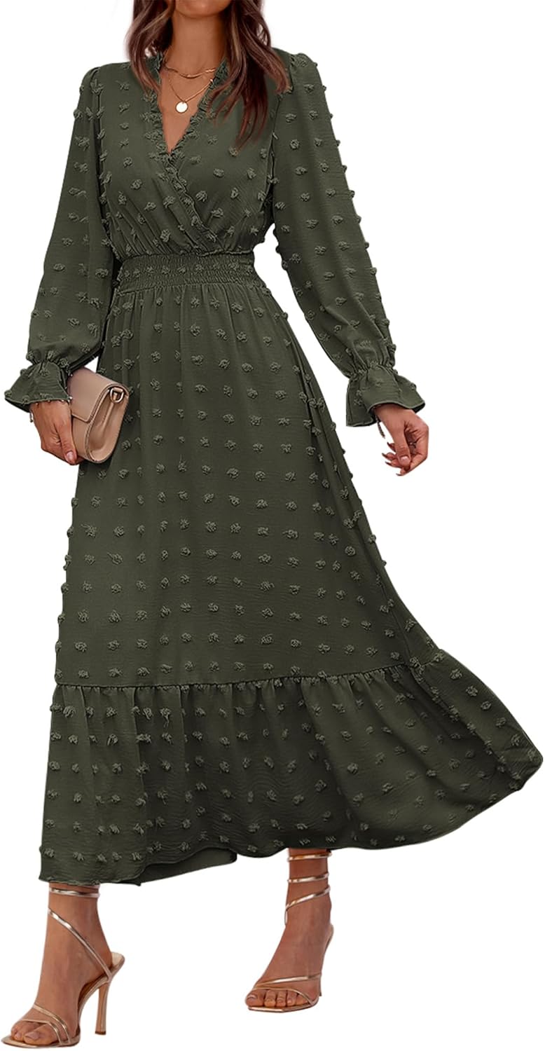 BTFBM Women Fall Maxi Dresses for Elegant Weddings and More