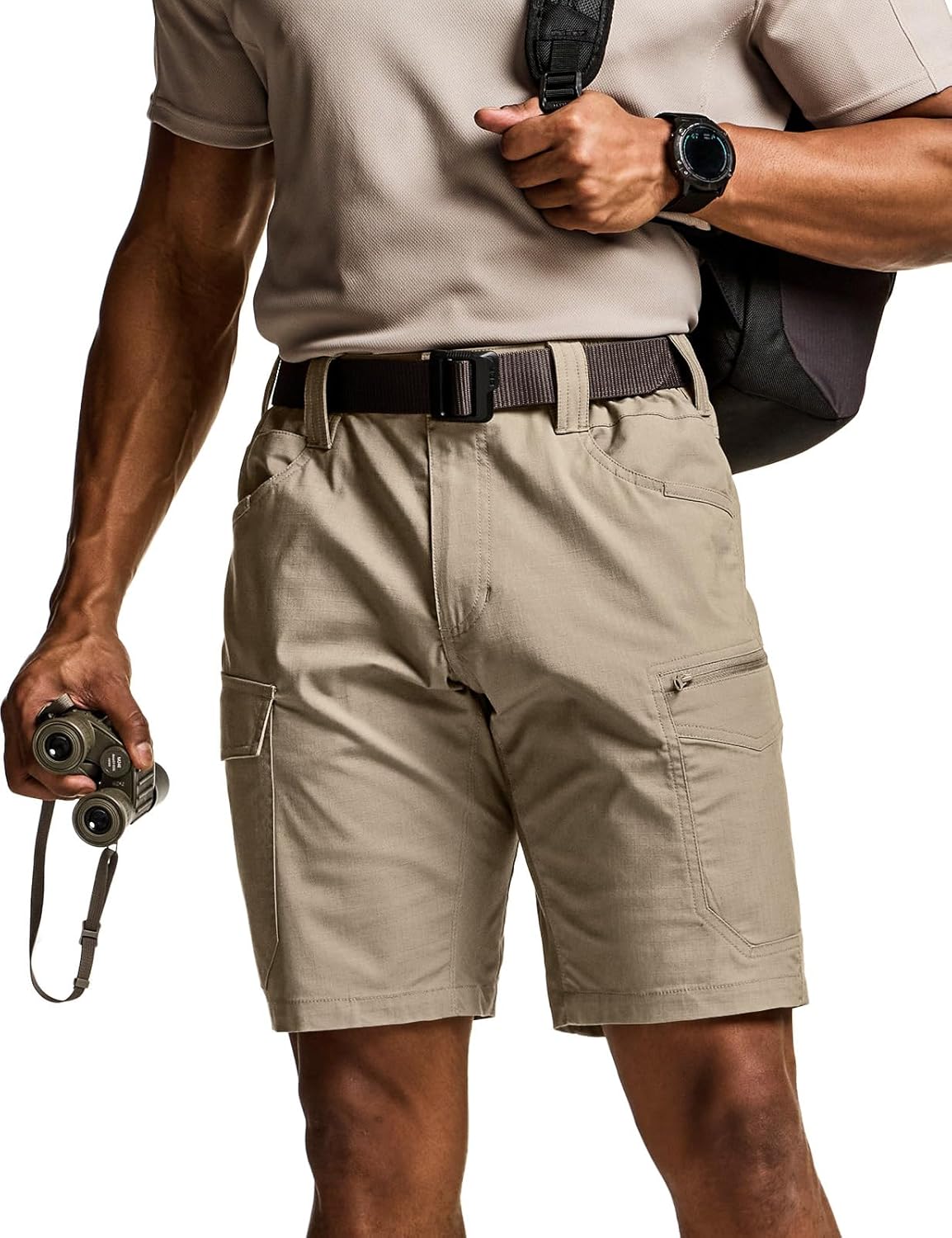 CQR Men's Flex Casual Cargo Shorts for Comfort and Style