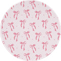 Cute Small Round Mouse Pad Pink Bows Aesthetic Mouse Pad - Mini