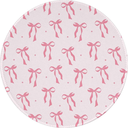 Kawaii Pink Bow Mouse Pad for Stylish Desk