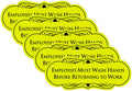 Employees Must Wash Hands Sign - Durable Small 5 Pack