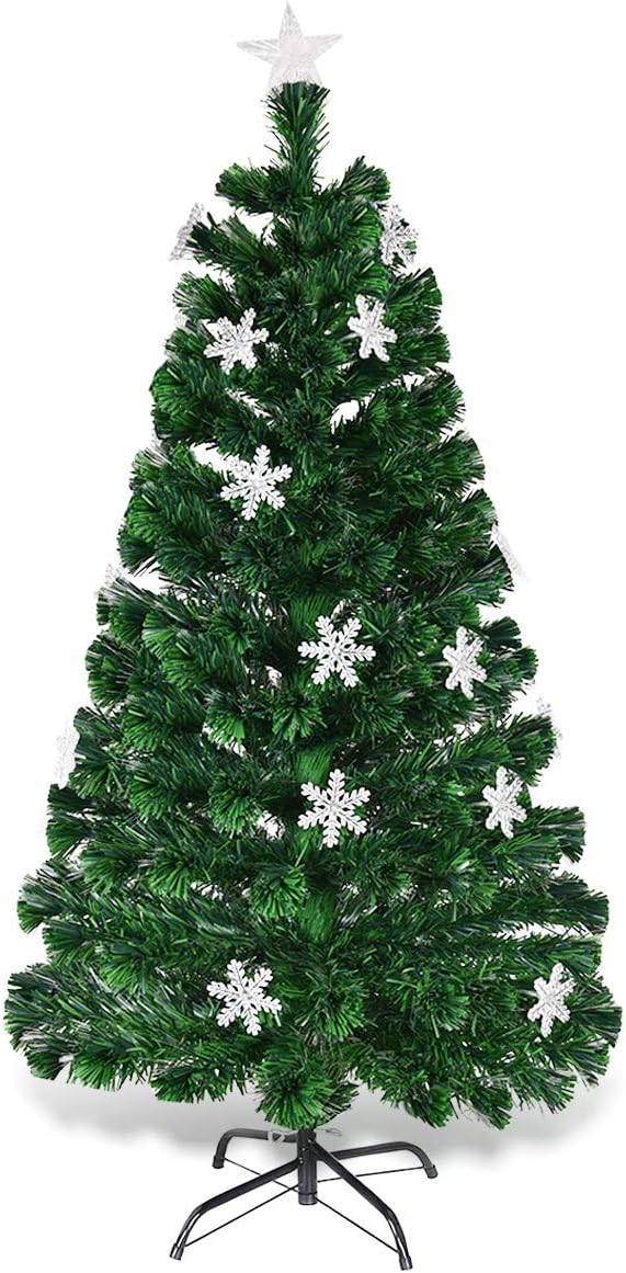 Happygrill 6FT Pre-lit Christmas Tree for Festive Home Decor