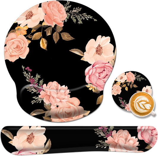 Pemlari Ergonomic Mouse Pad & Wrist Rest Set - Pain Relief & Comfort