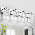 Crystal Vanity Lights 4-Light Chrome Bathroom Fixture - Modern Glow