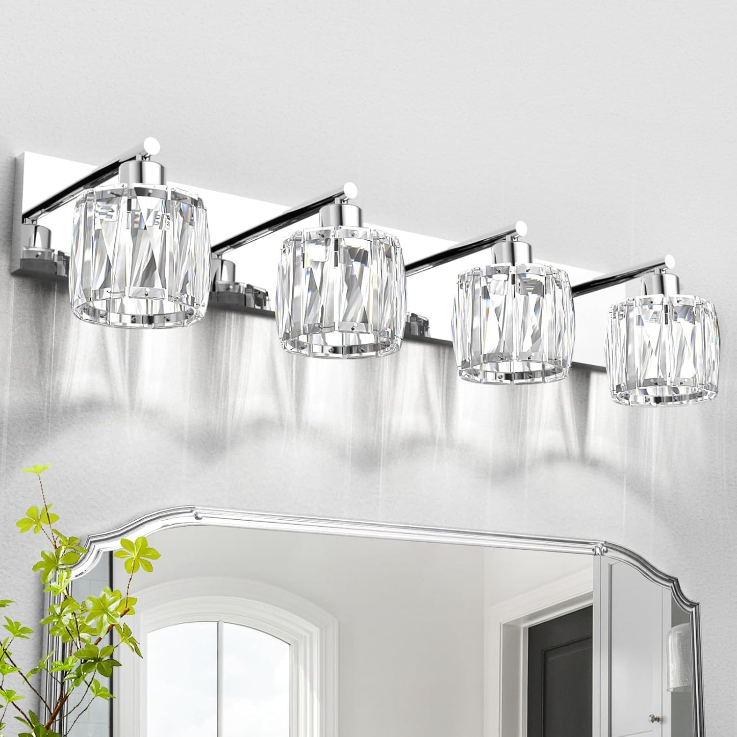 VOLISUN Crystal Vanity Lights - Modern Stainless Steel Design