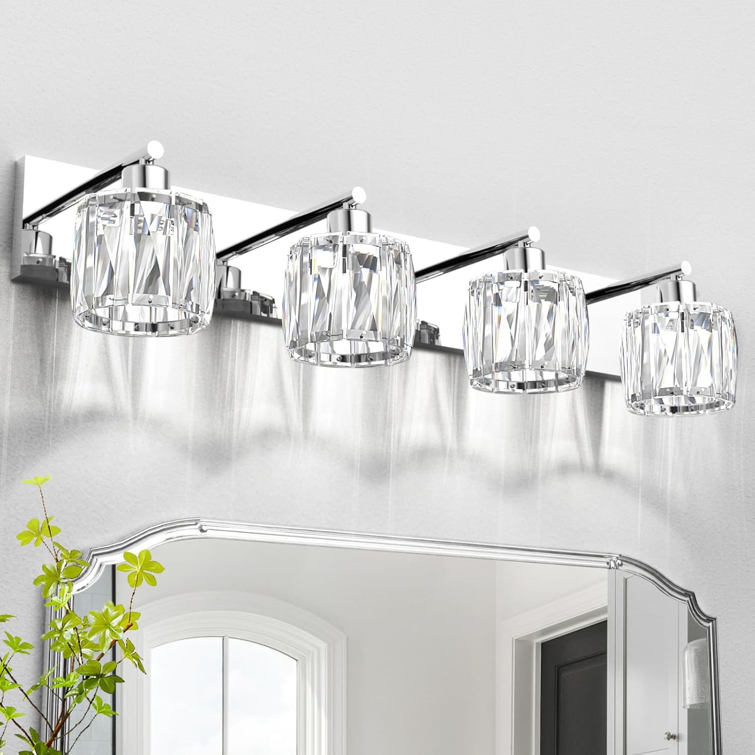 VOLISUN Crystal Vanity Lights - Modern Stainless Steel Design