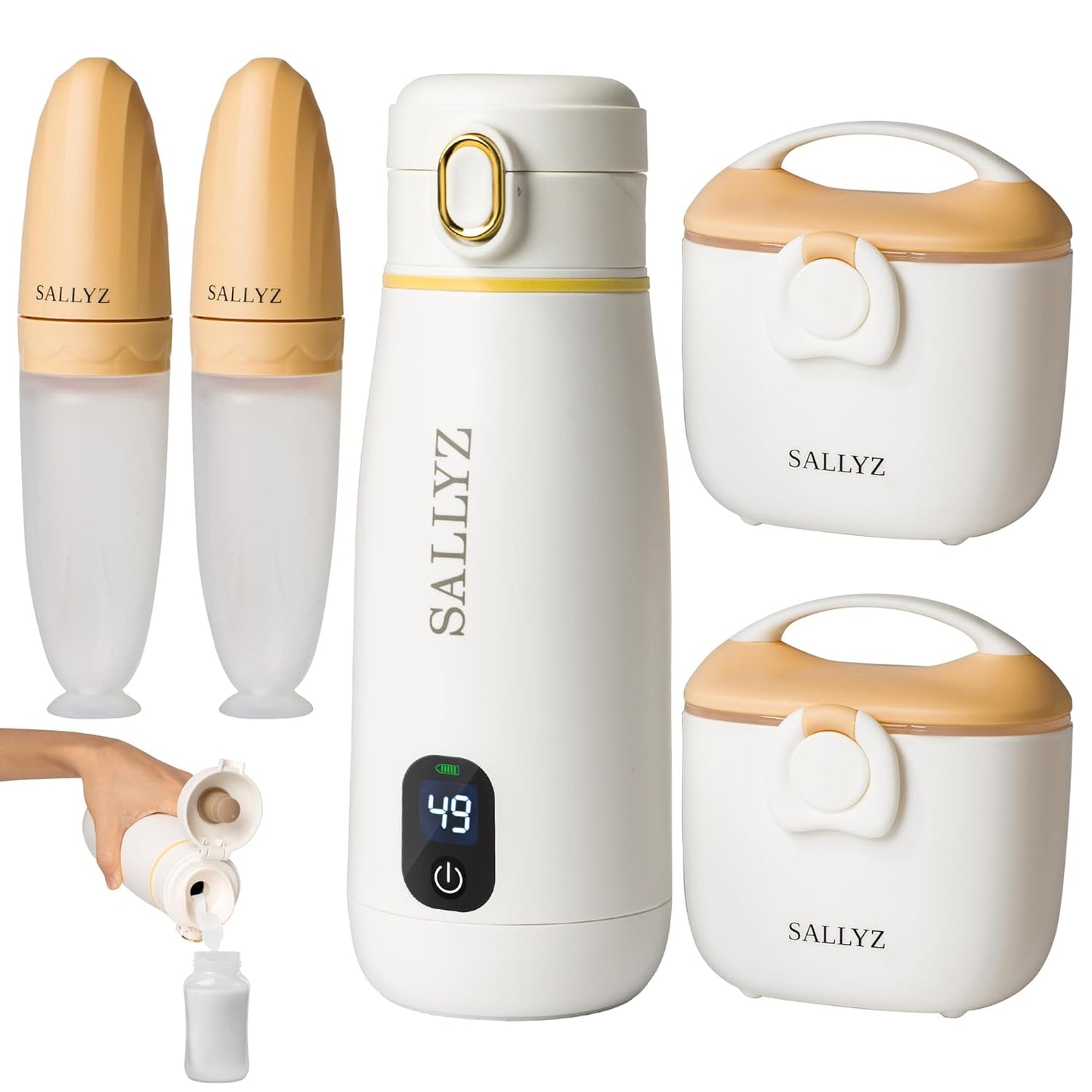 SALLYZ Portable Wireless Milk Warmer | Fast Heating | Baby Must-Have