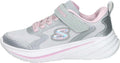 Skechers Girls Wave 92 White Glitter Sneakers - Easy On Fit