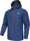 Mens Lightweight Hooded Waterproof Rain Jacket for Mountain Hiking