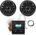 Marine Stereo Audio System with Gauge Receiver and 2 x 6.5 in Speakers