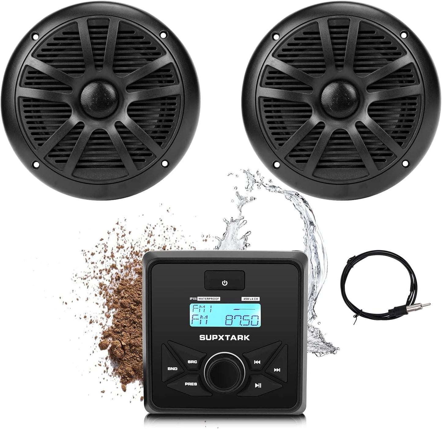 Premium Marine Audio System with Bluetooth & USB