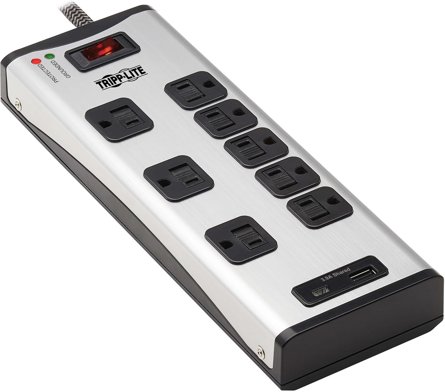 Tripp Lite Surge Protector Power Strip with USB Ports for Safety