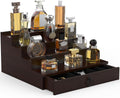 Cologne Organizer for Men - 4 Tier Wood Perfume Organizer with Drawer