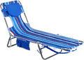 SUNNYFEEL Beach Lounge Chair Reclining Backpack Chair - Lay Flat