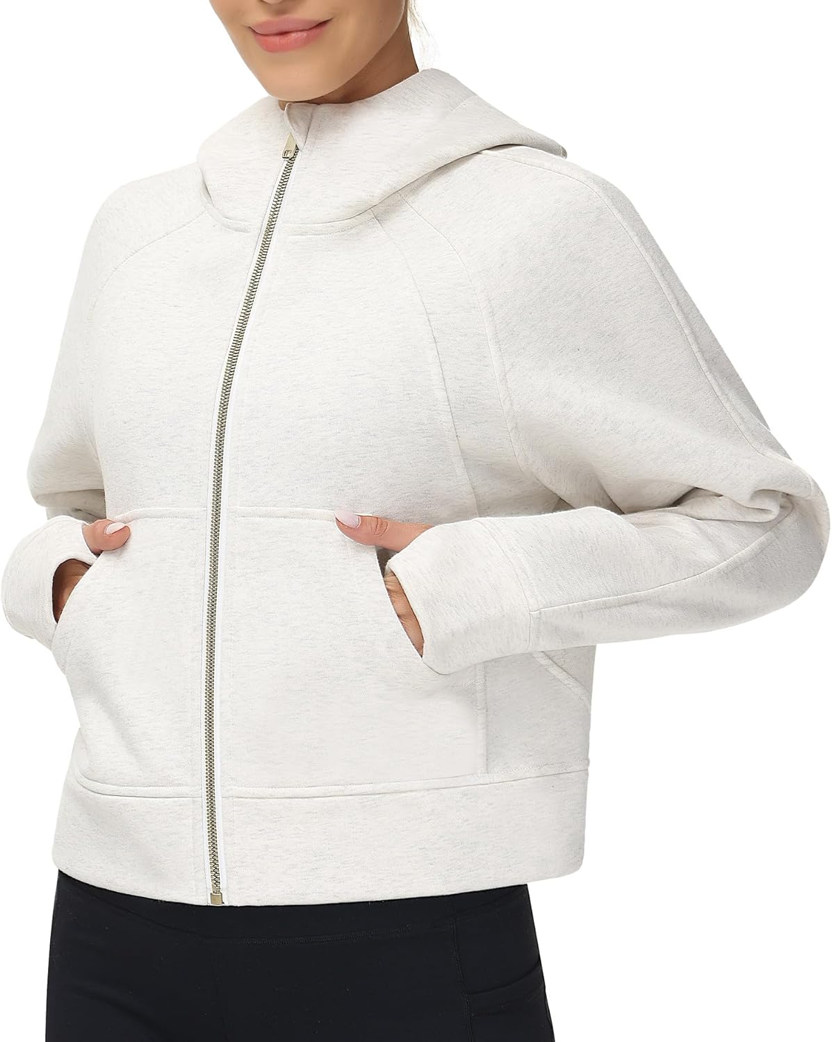THE GYM PEOPLE Fleece Hoodie with Thumb Hole