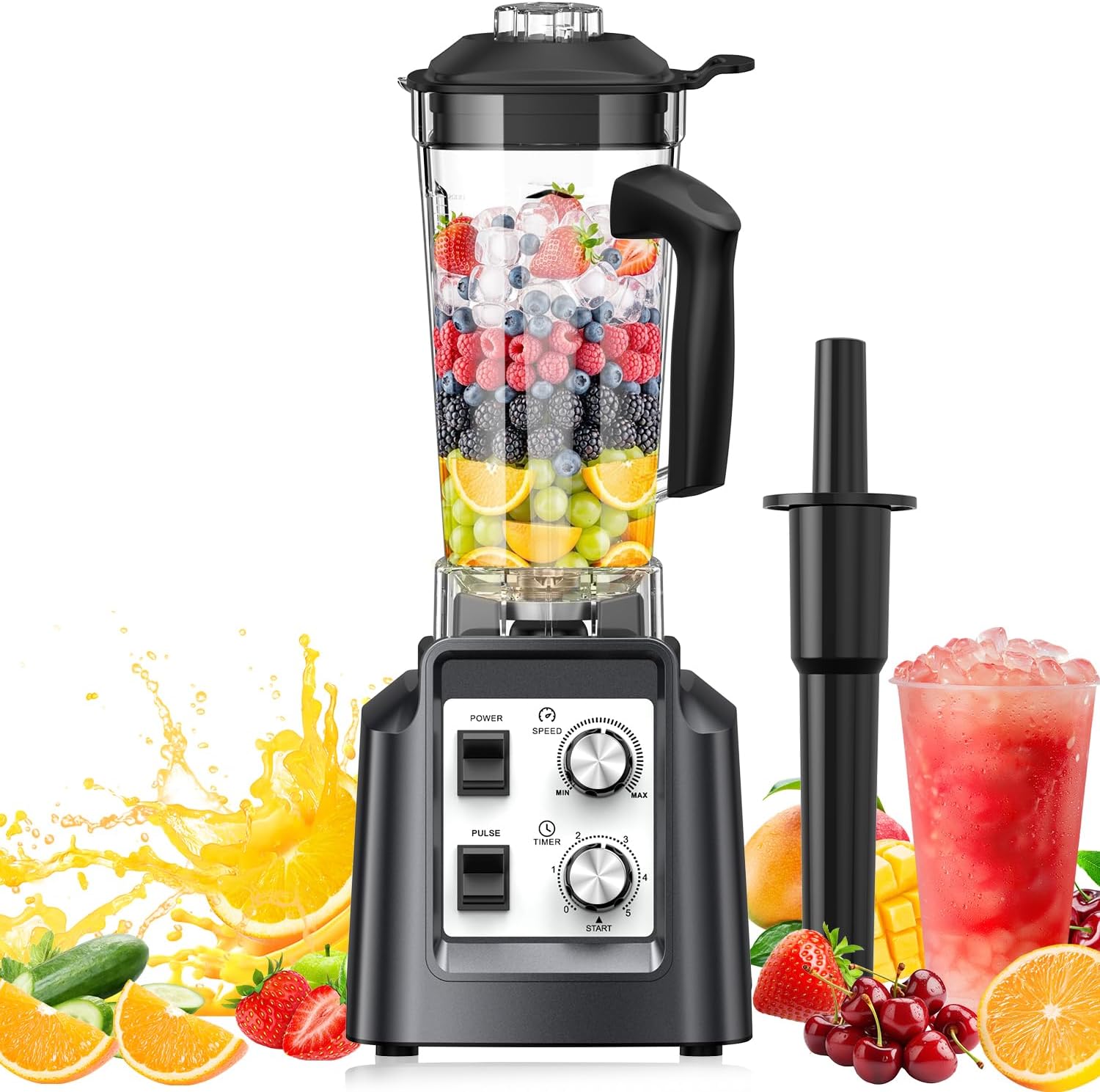 High-Performance 68Oz Countertop Blender for Smoothies and More