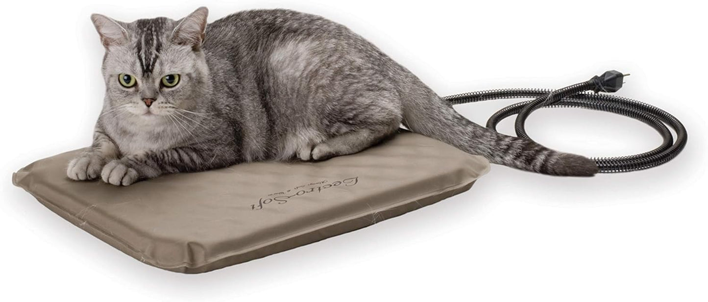 K&H Pet Products Heated Cat Bed for Outdoor Cats - Small 18 X 14in