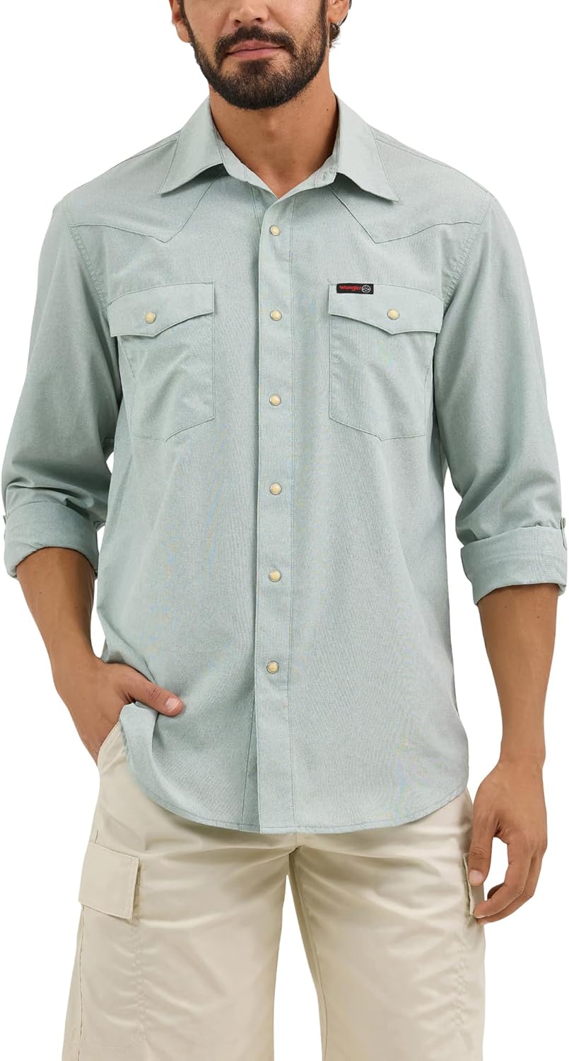 ATG Men's Western Drover Button-Down Shirt for Outdoor Comfort