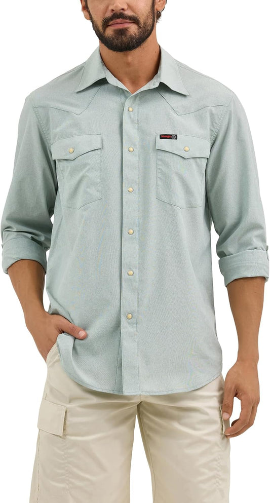 ATG Men's Western Drover Button-Down Shirt for Outdoor Comfort