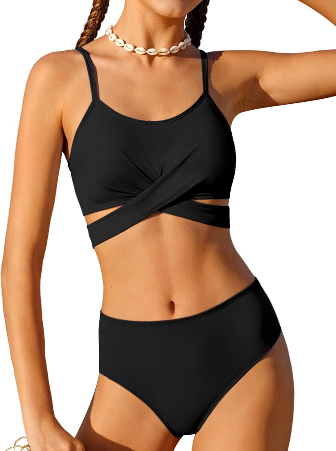 Girls Swimsuit Criss Cross Bikini Set for Summer Fun 7-16T
