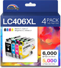 LC406XL High Yield Ink Cartridges for Brother Printer - Reliable