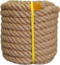Natural Jute Hemp Rope 1.5 in x 150 ft - Heavy Duty Manila Rope
