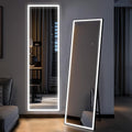 68x20 Full Length Mirror with Dimmable 3-Color LED Lighting - Clear HD