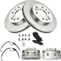 TRQ Brake Pad & Rotor Kit Semi-Metallic Front - Complete Front Brake
