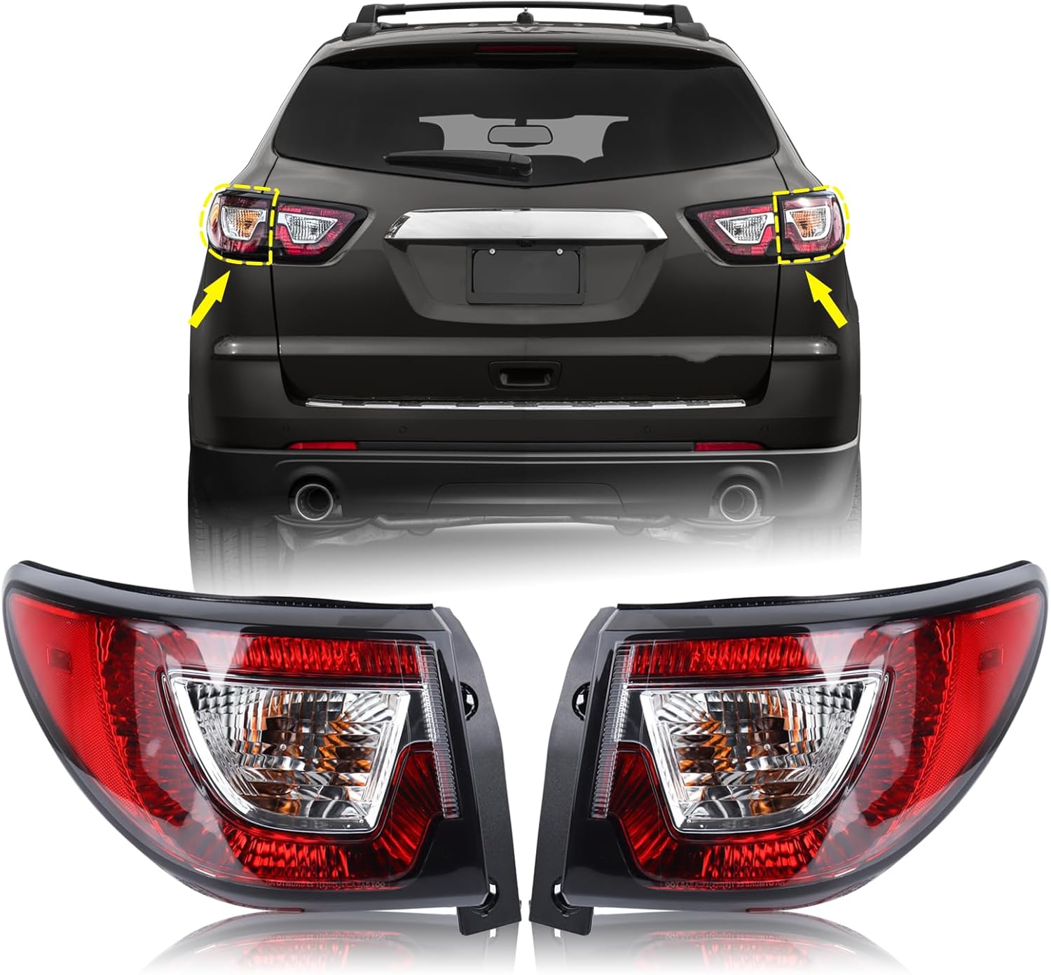 Tail Light Rear Lamp for 2013-2017 Chevy Traverse with Bulbs