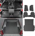 powoq Floor Mats Compatible with 2020-2025 Jeep Gladiator JT - Durable