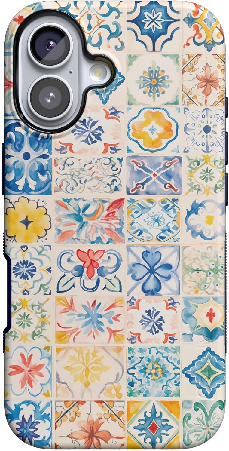 Casely iPhone 17 Case with Tuscan Tiles - Bold Protection