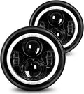 LX-LIGHT DOT EMC 7 in LED Halo Headlights for Jeep Wrangler JK