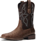 Cowboy Boots For Men - Western Square Toe Pull-On Boots