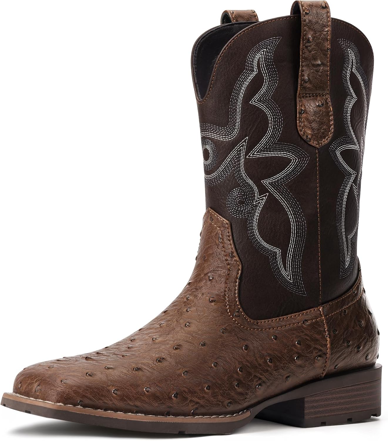 Stylish Cowboy Boots For Men With Square Toe - Old West Charm