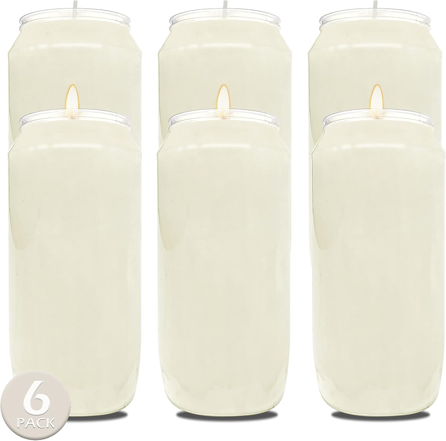 Hyoola 7 Day White Prayer Candles for Religious and Decor Use