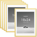 18x24 Picture Frame with 16x20 Removable Mat - Gold 5 Pack